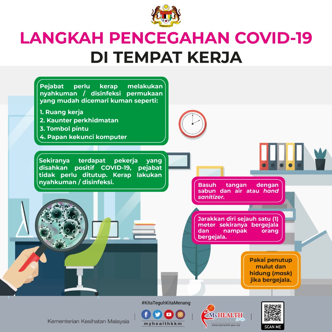 LANGKAH PENCEGAHAN COVID 19 DI TEMPAT KERJA